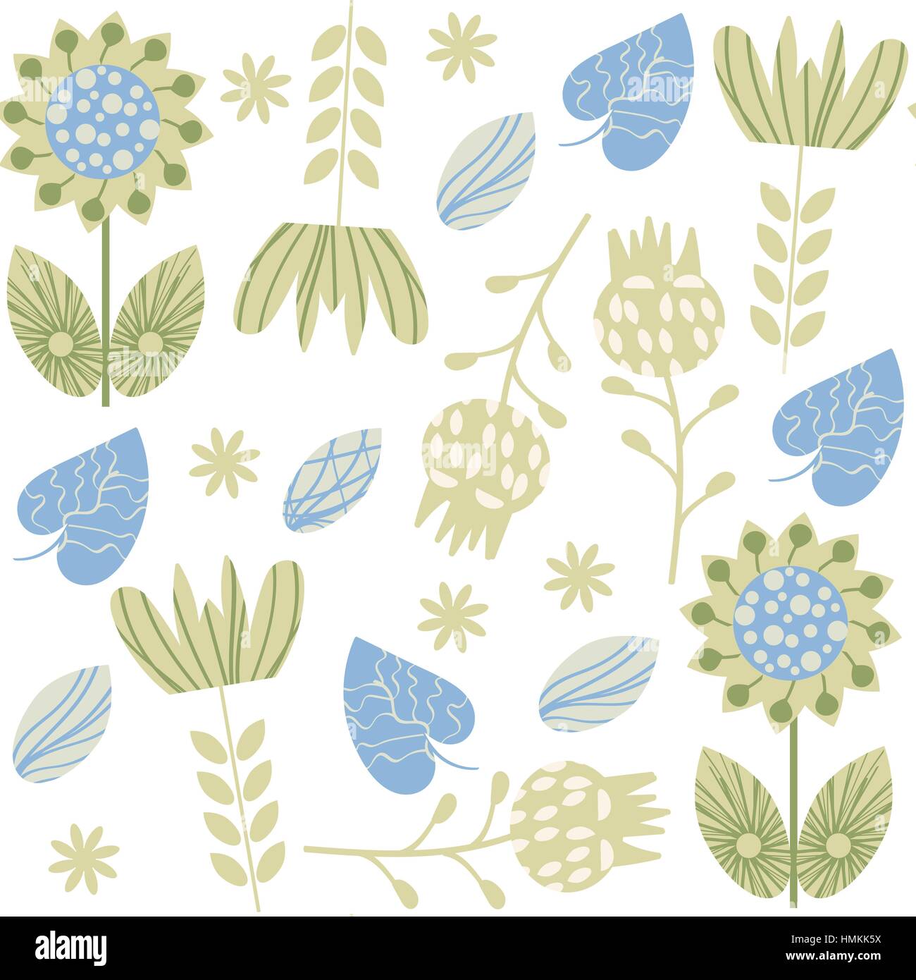 Floral seamless pattern, vector Stock Vector
