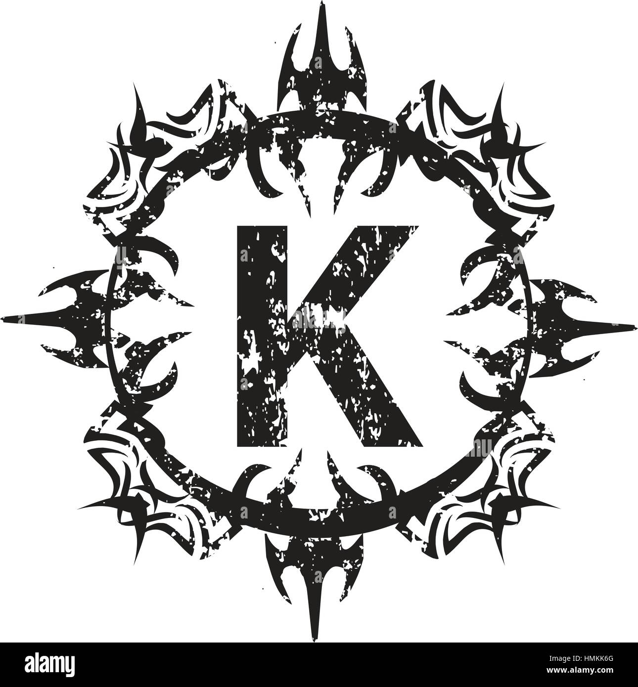 Letter k tattoo hi-res stock photography and images - Alamy