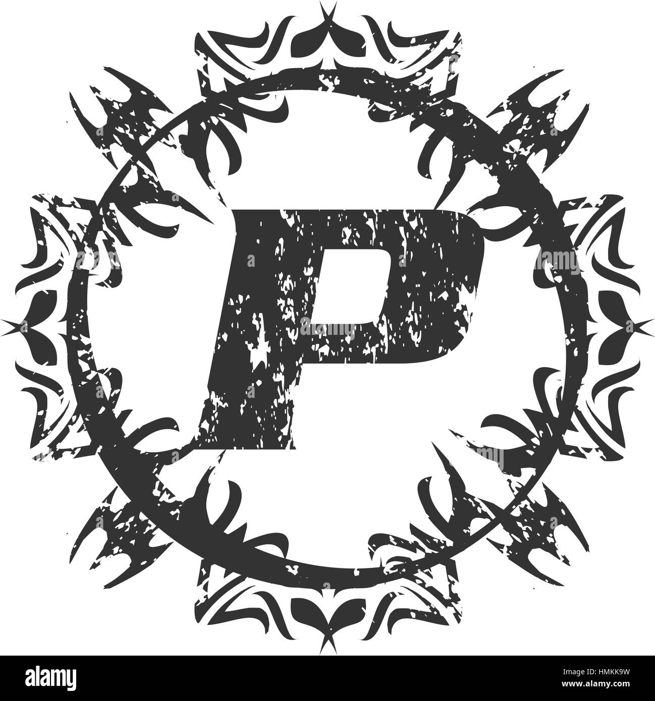 Rough Letter P Stock Vector Image & Art - Alamy