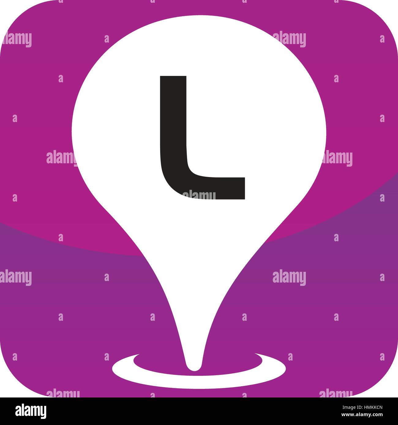 Location Search Solutions Initial L Stock Vector