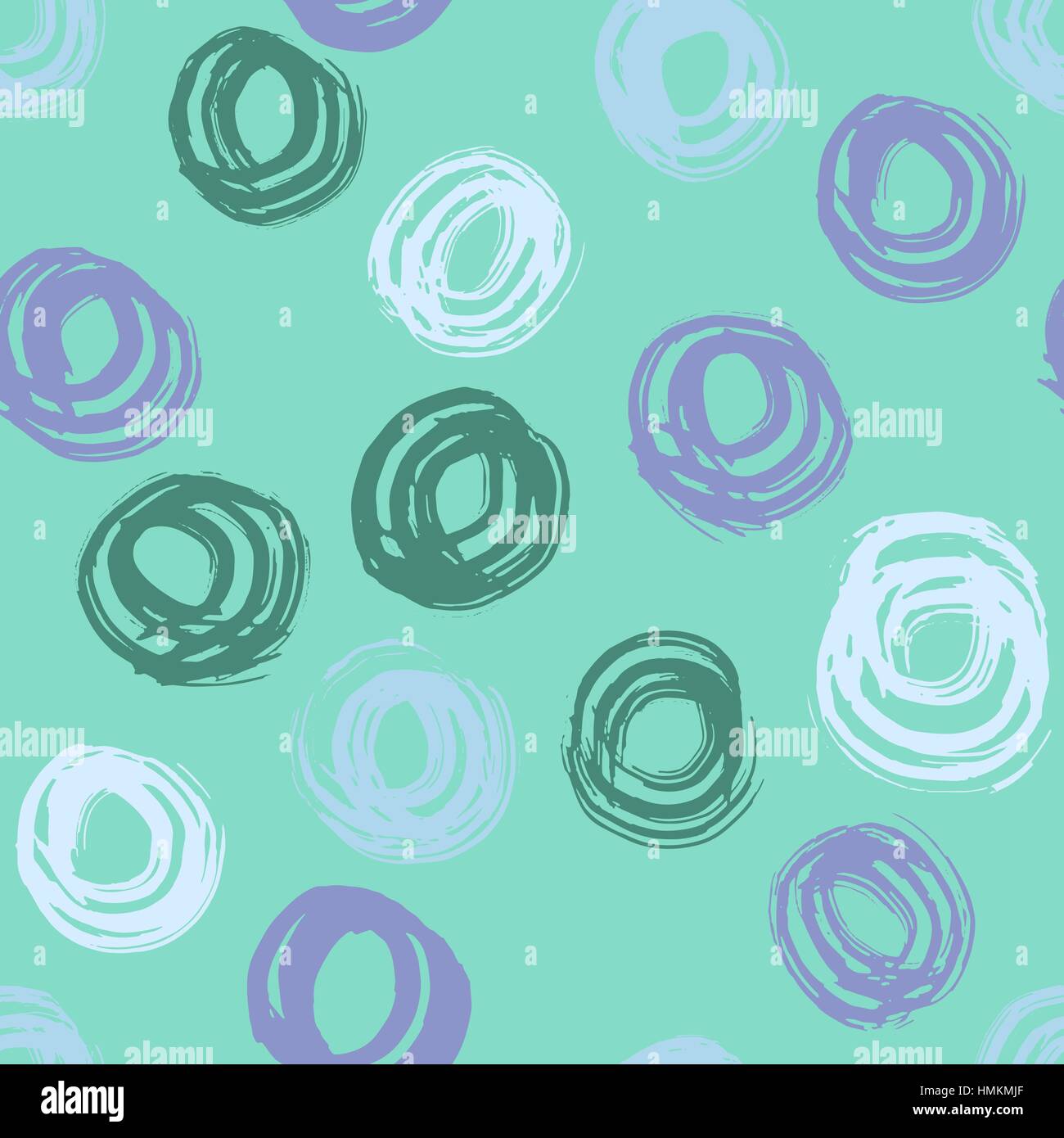 Seamless pattern with hand drawn grunge circles. Ink illustration Stock ...
