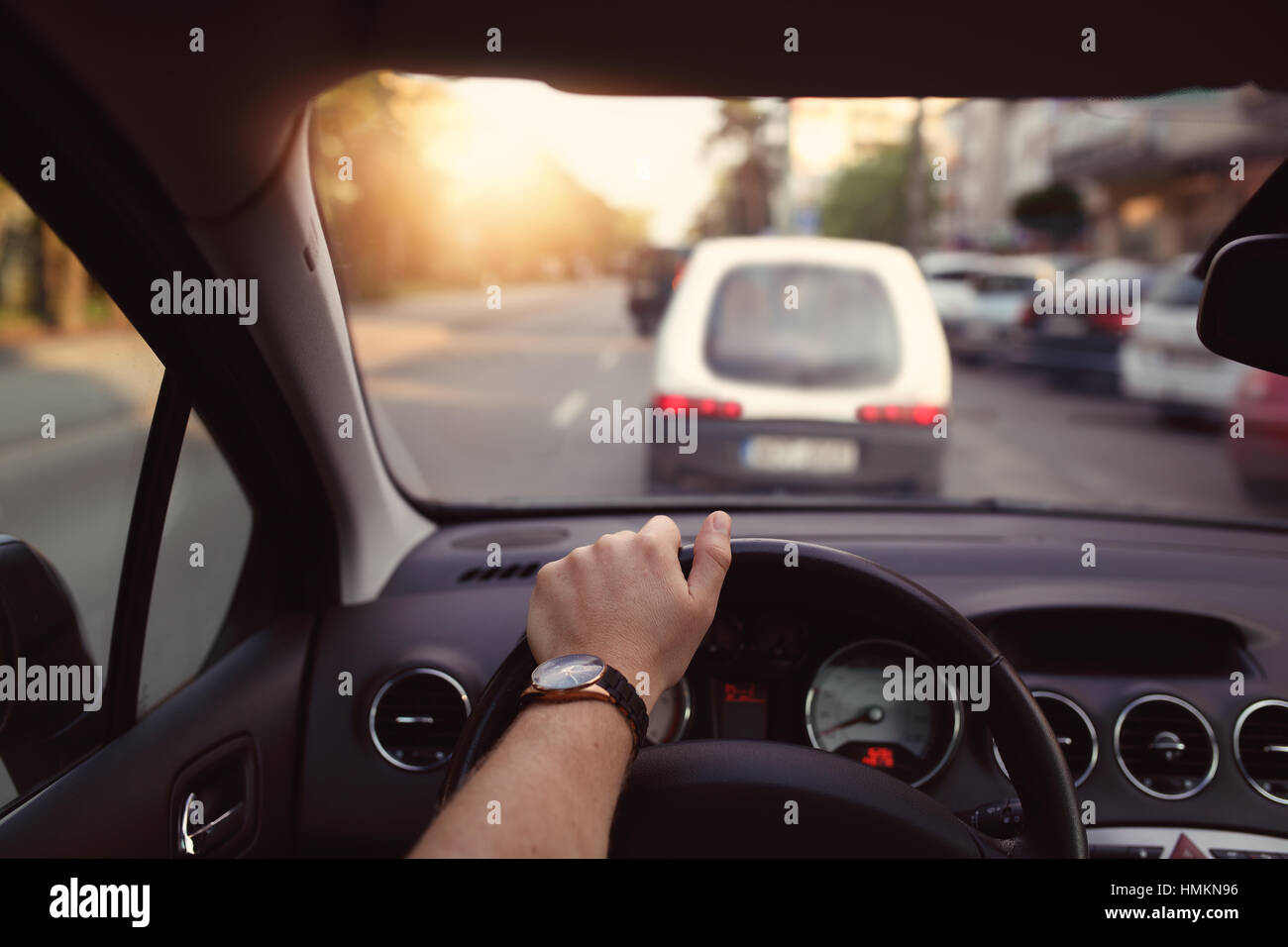 Driving through city streets on hi-res stock photography and images - Alamy