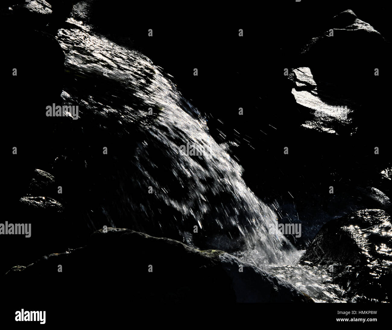 Flowing water in mono hi-res stock photography and images - Alamy