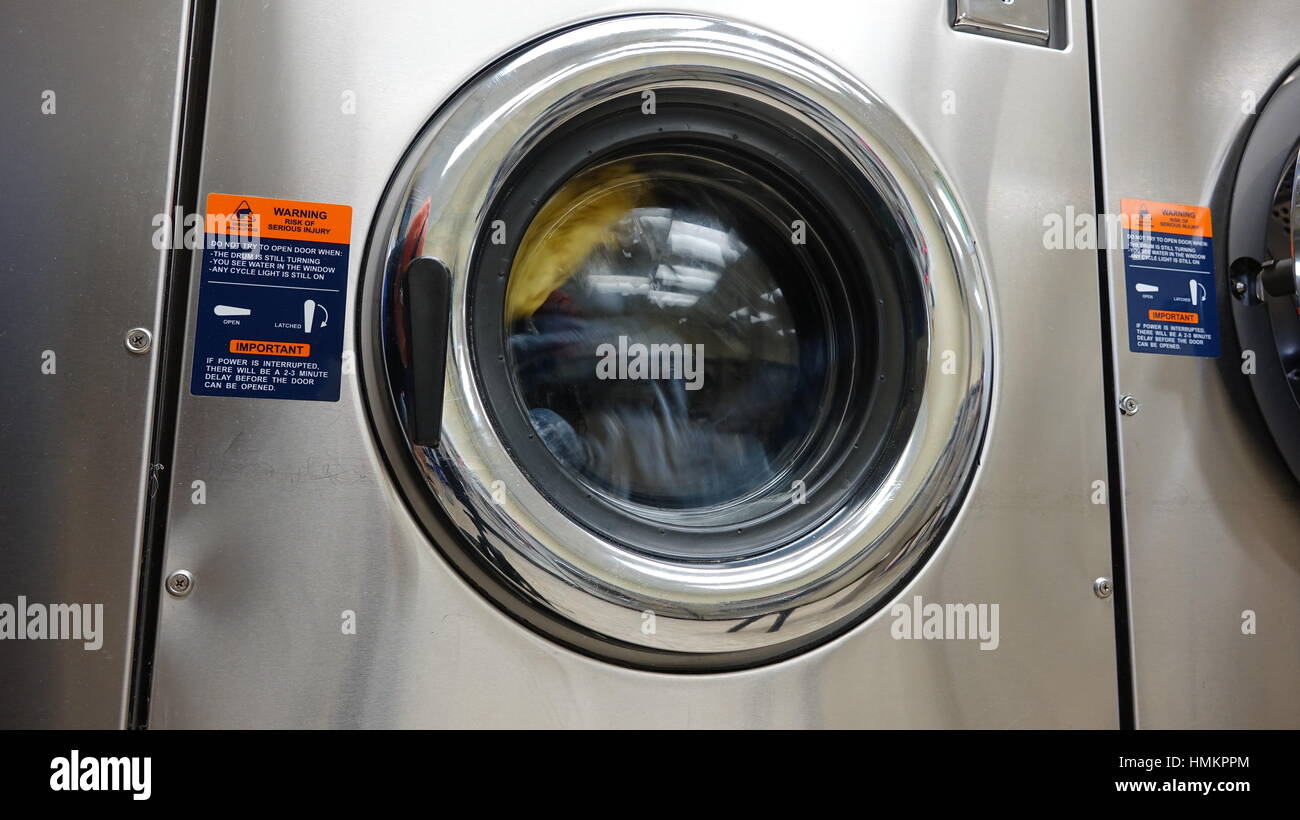 Laundromat Washing Machine Stock Photo Alamy
