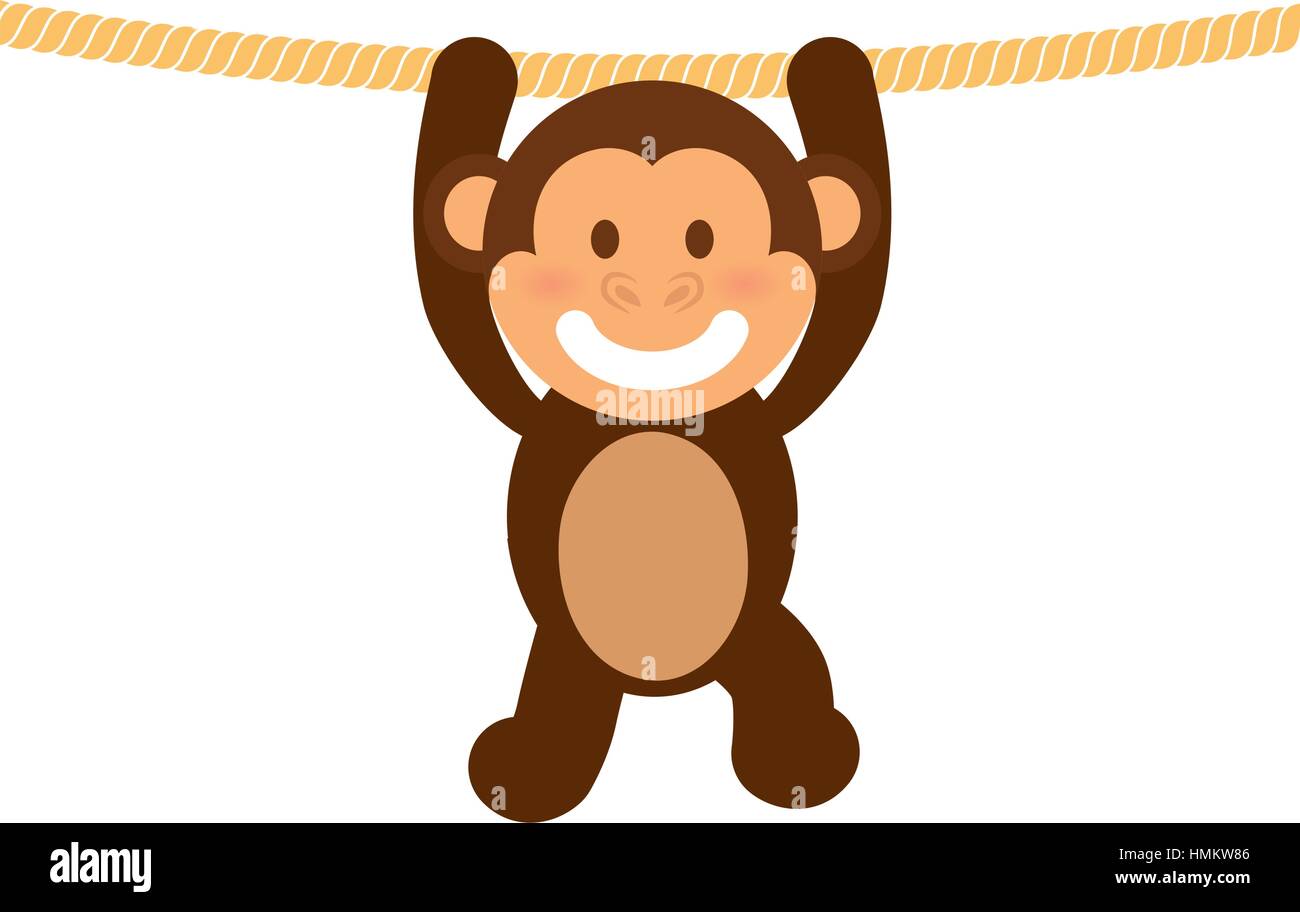 Monkey rope tail Stock Vector Images - Alamy