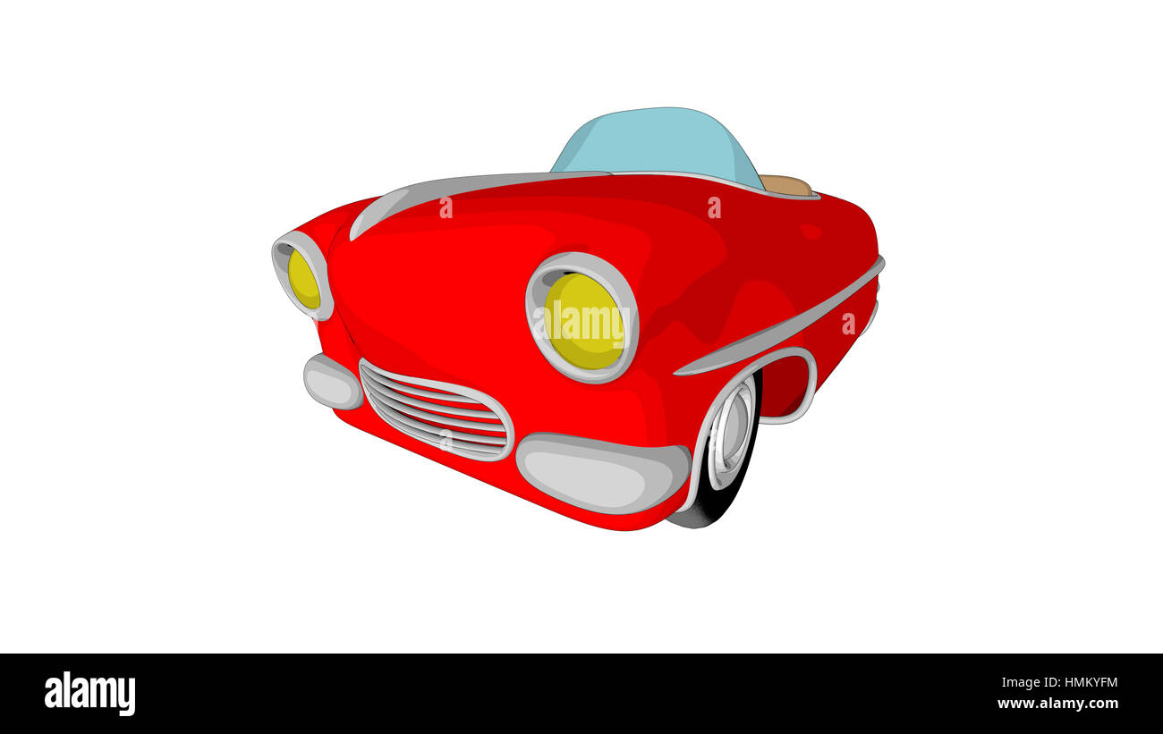 Vintage car isolated on white Stock Photo - Alamy