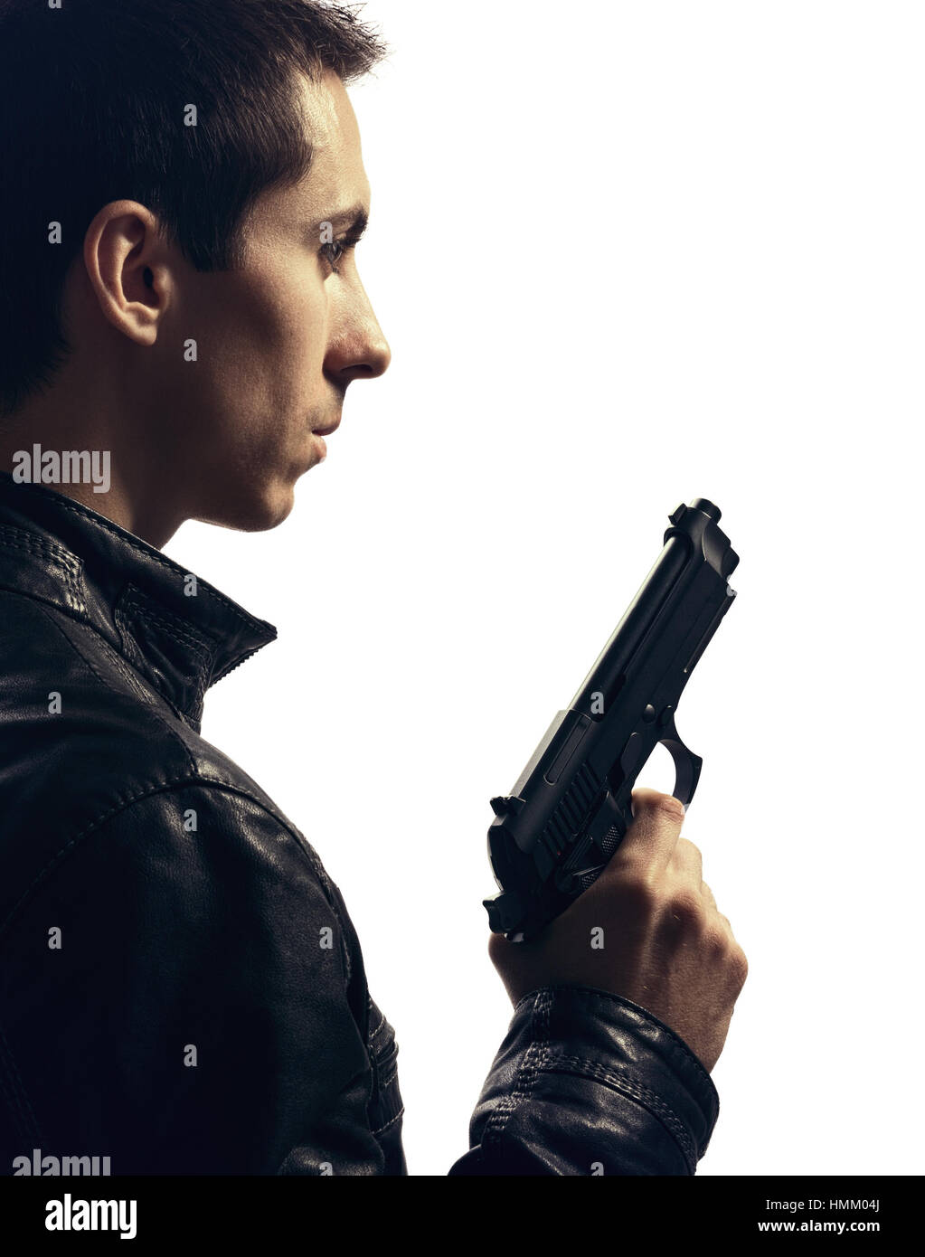 Man with gun Stock Photo Alamy