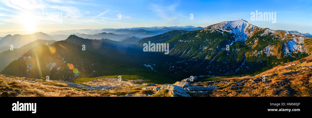 magnificent panorama of sunrise Stock Photo - Alamy