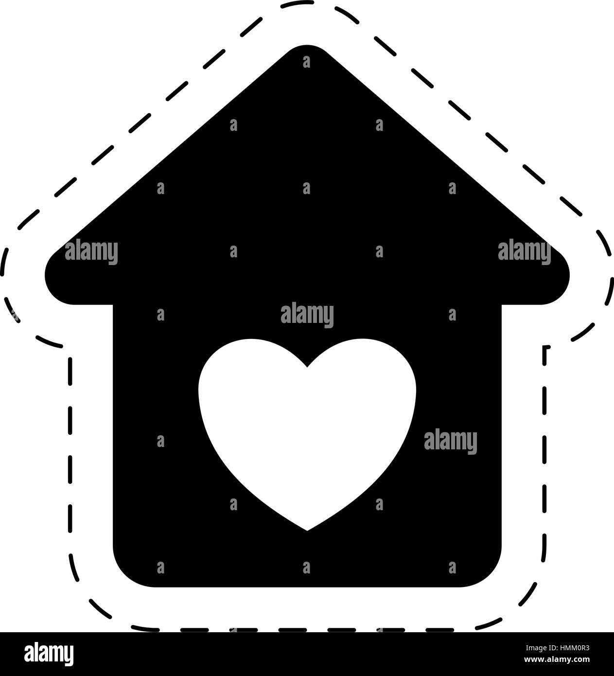 home heart love romance ornament pictogram vector illustration eps 10