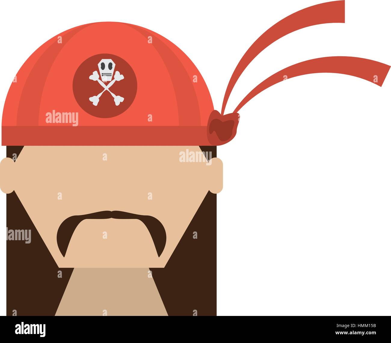 pirate red bandanna corsair bones vector illustration eps 10 Stock ...