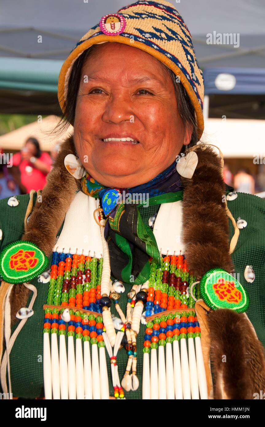 Woman in regalia, PiUmeSha Treaty Days, Warm Springs Indian
