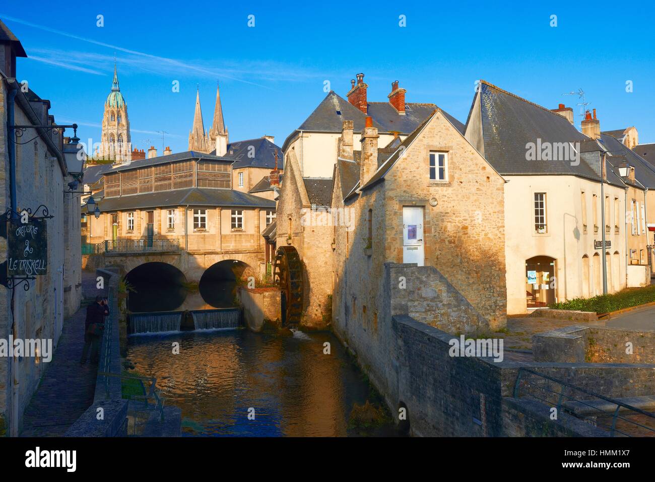 Bayeux, Water mill, Old Town, River Aure, Normandy, Calvados, Région ...