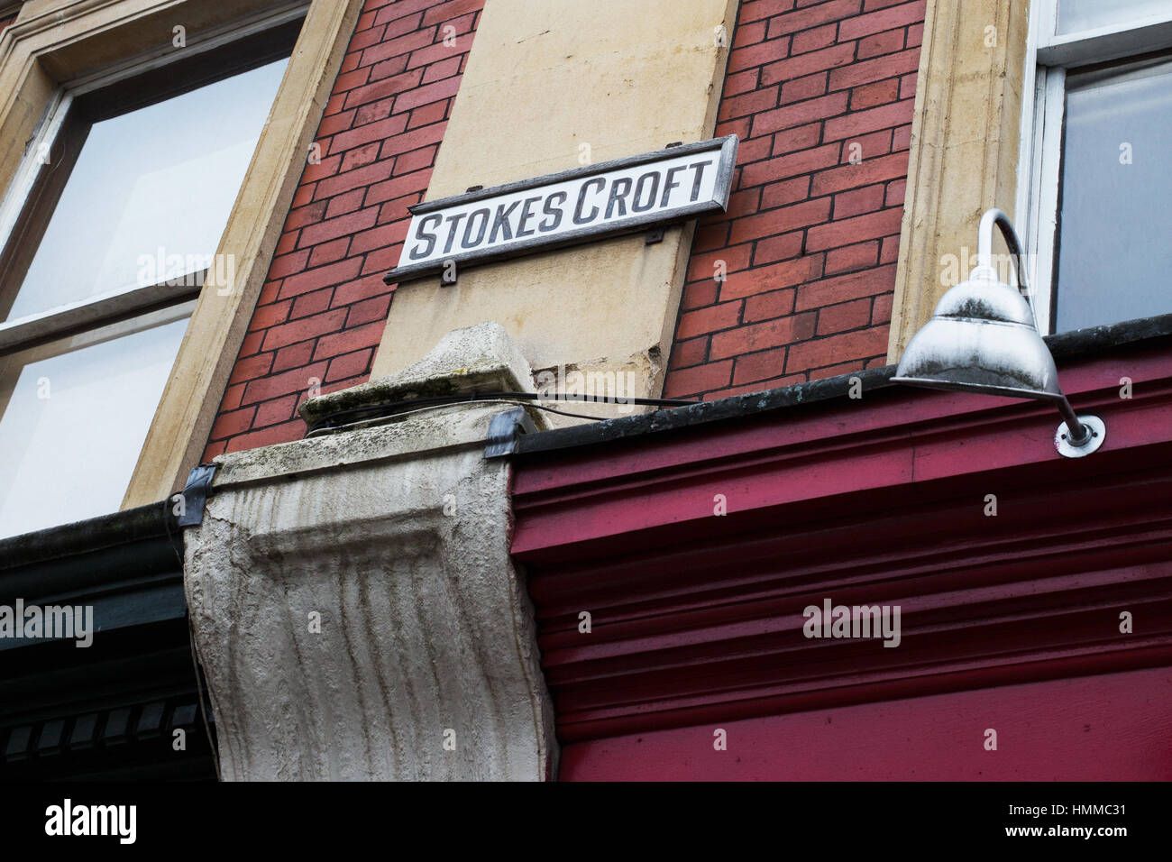 Stokes Croft Street Sign, Bristol Stock Photo