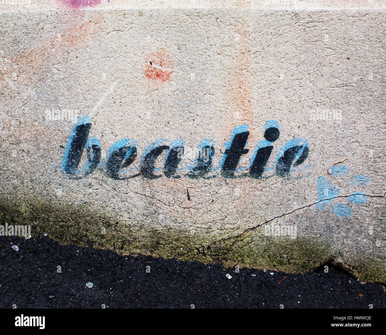 Graffiti Tag by Beastie Stock Photo