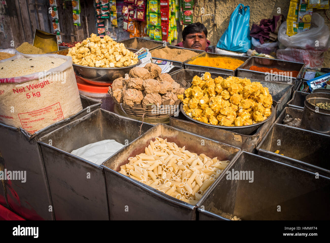 Food vendors, old delhi Stock Photo