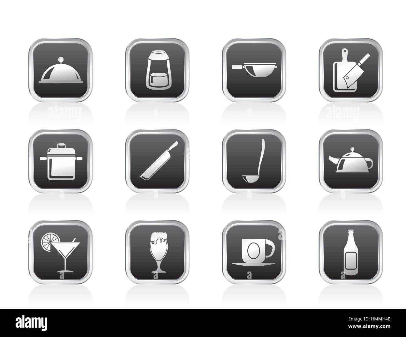 Restaurant, cafe, food and drink icons - vector icon set Stock Vector ...