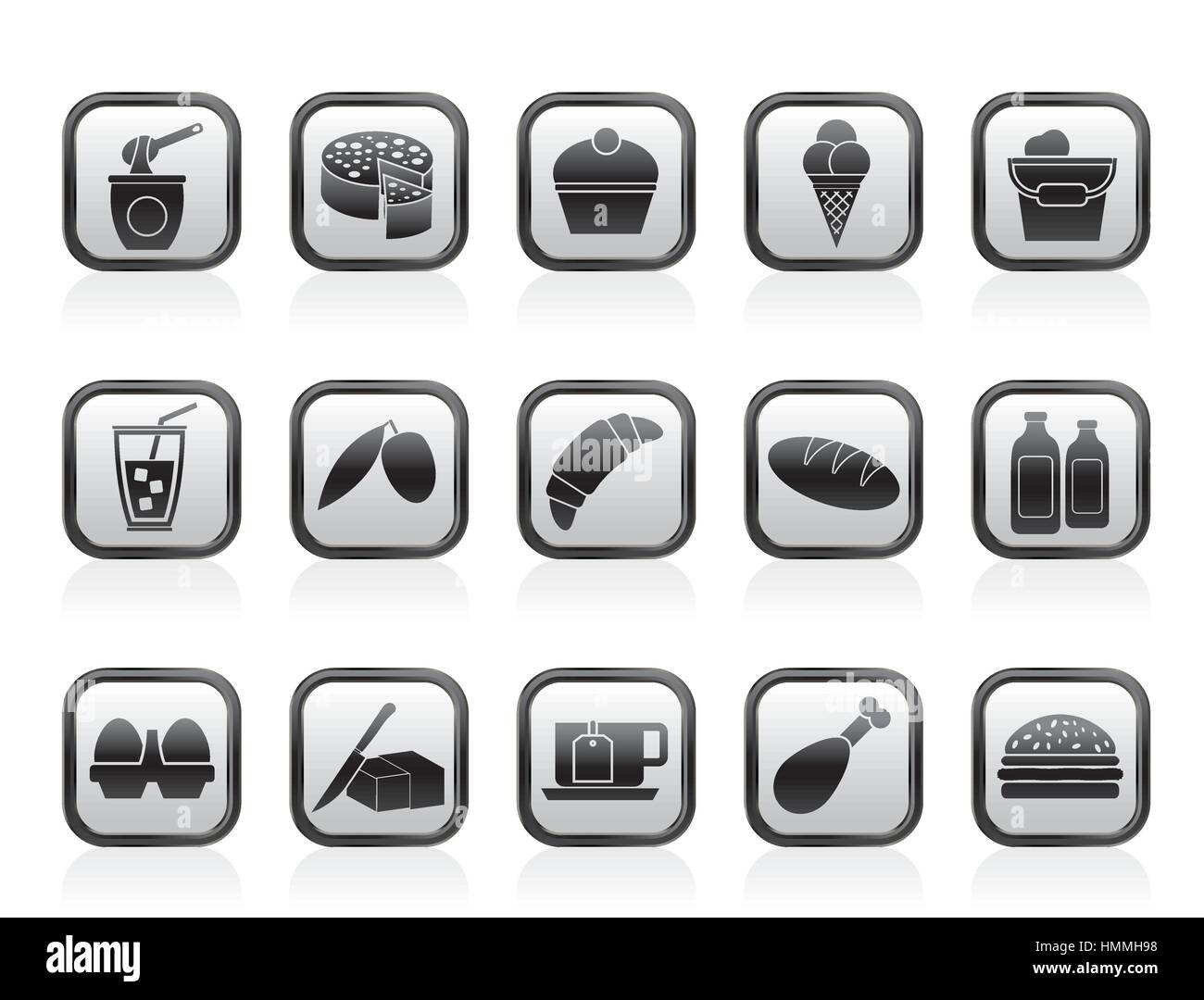 Dairy Products - Food and Drink icons - vector icon set Stock Vector ...
