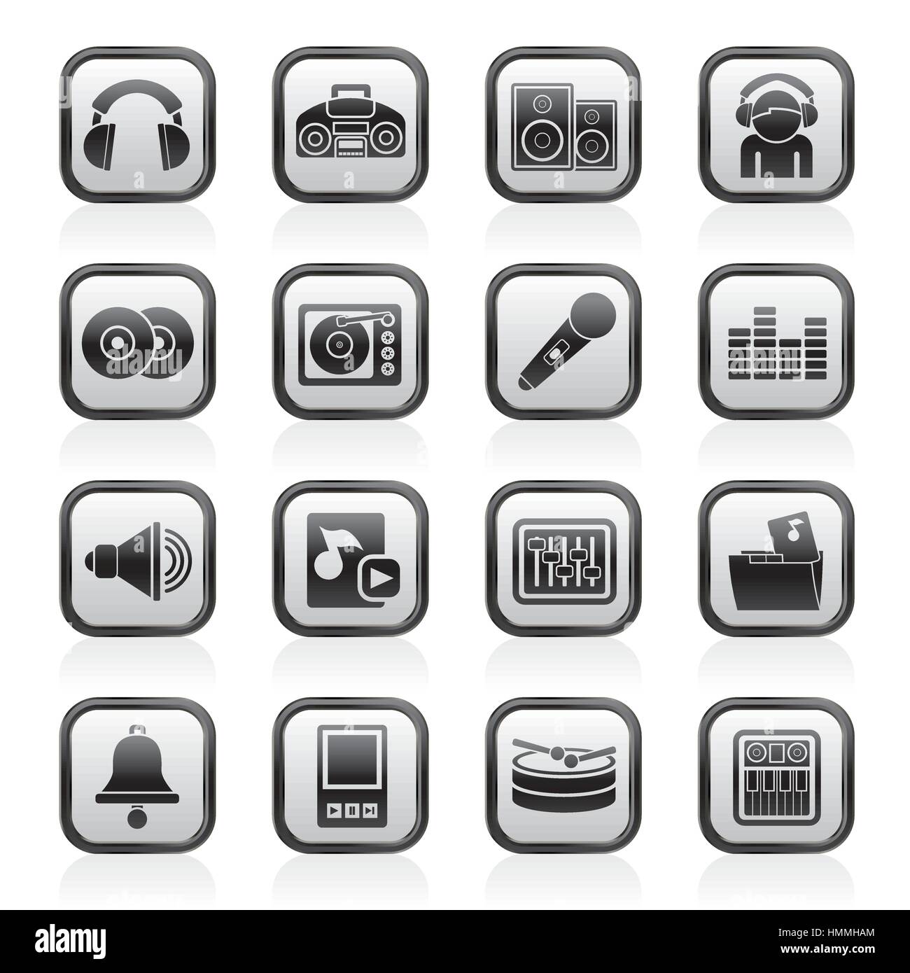 Music and sound Icons Stock Vector Image & Art - Alamy