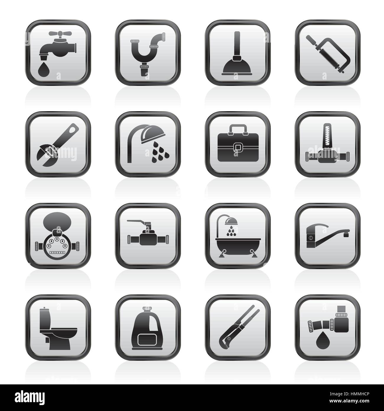 plumbing objects and tools icons Stock Vector Image & Art - Alamy
