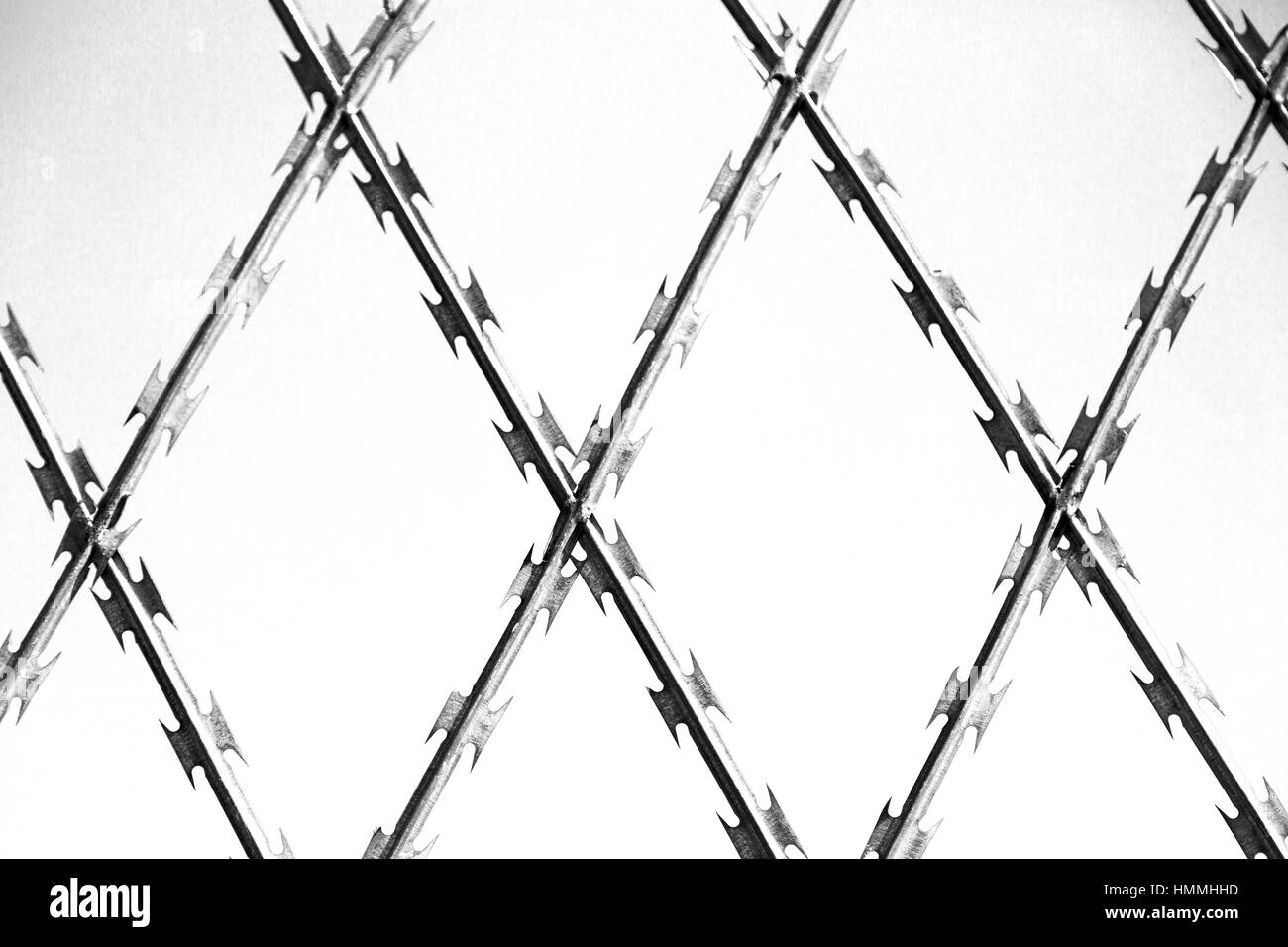 abstract razor wire in the clear sky like background texture Stock ...