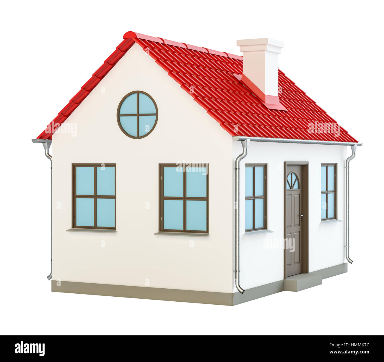 Model of the house on white background Stock Photo - Alamy