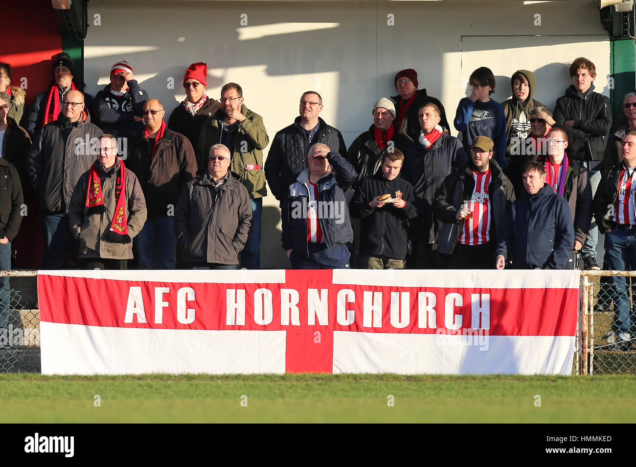 Hornchurch fans during AFC Hornchurch vs Romford, Ryman League Division ...