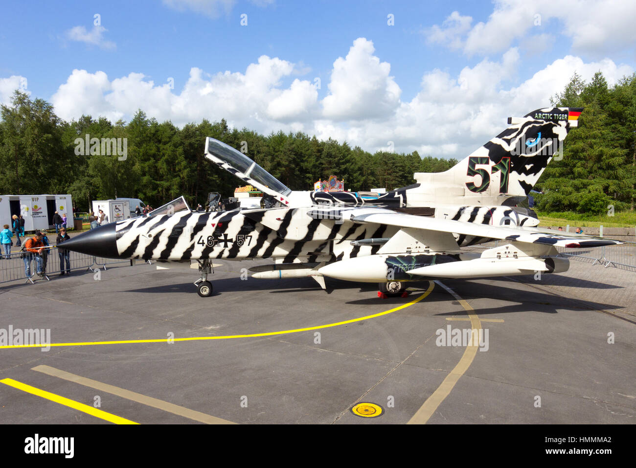 WITTMUND, GERMANY- JUNE 29: German Air Force Tornado fighter jet at the Phantom Pharewell on June 29, 2013 at Wittmund , Germany. Stock Photo