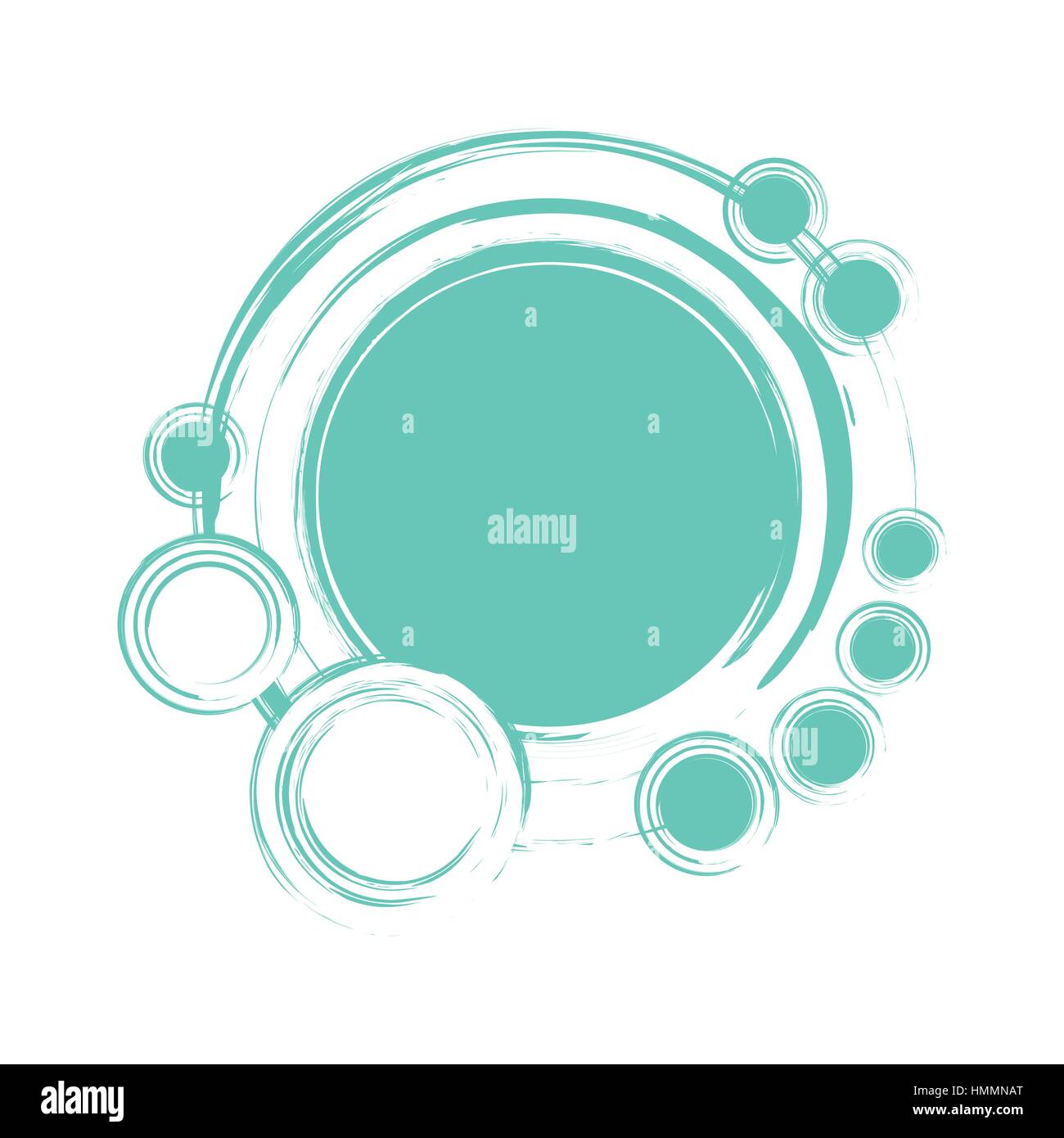 Abstract background with turquoise circles. Vector illustration in EPS8