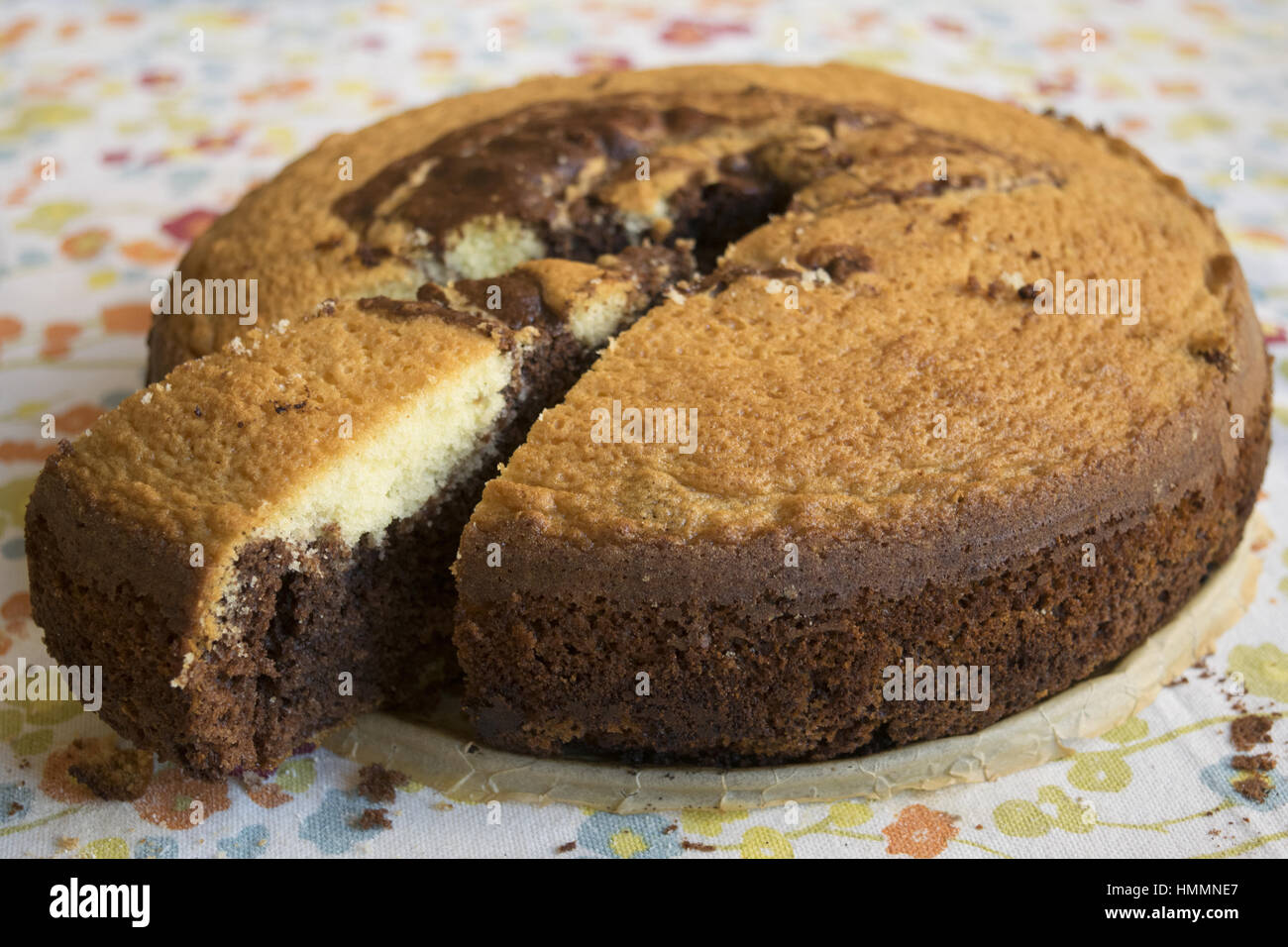 homemade chocolate sponge cake Stock Photo - Alamy