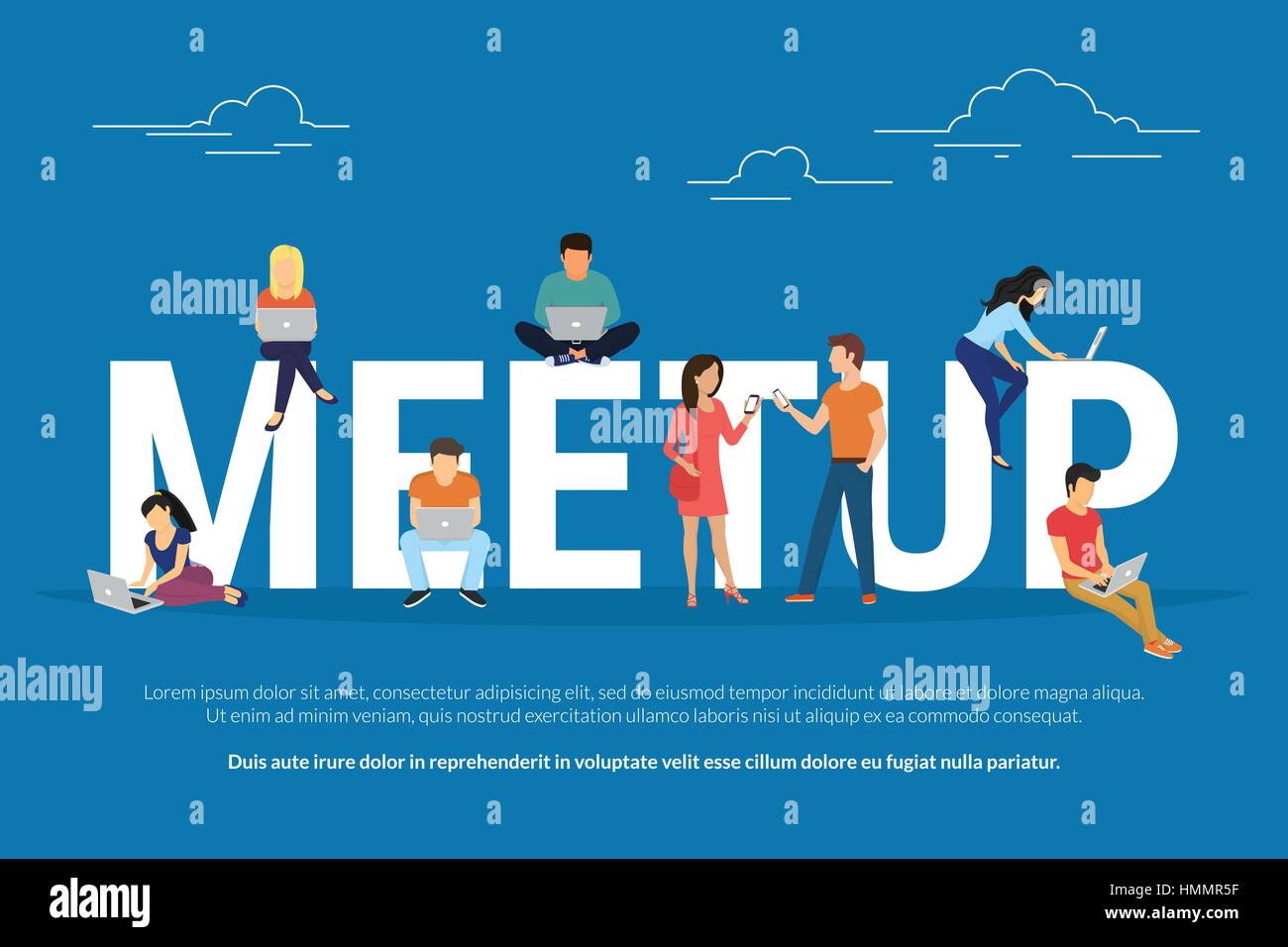 Meetup concept illustration Stock Vector