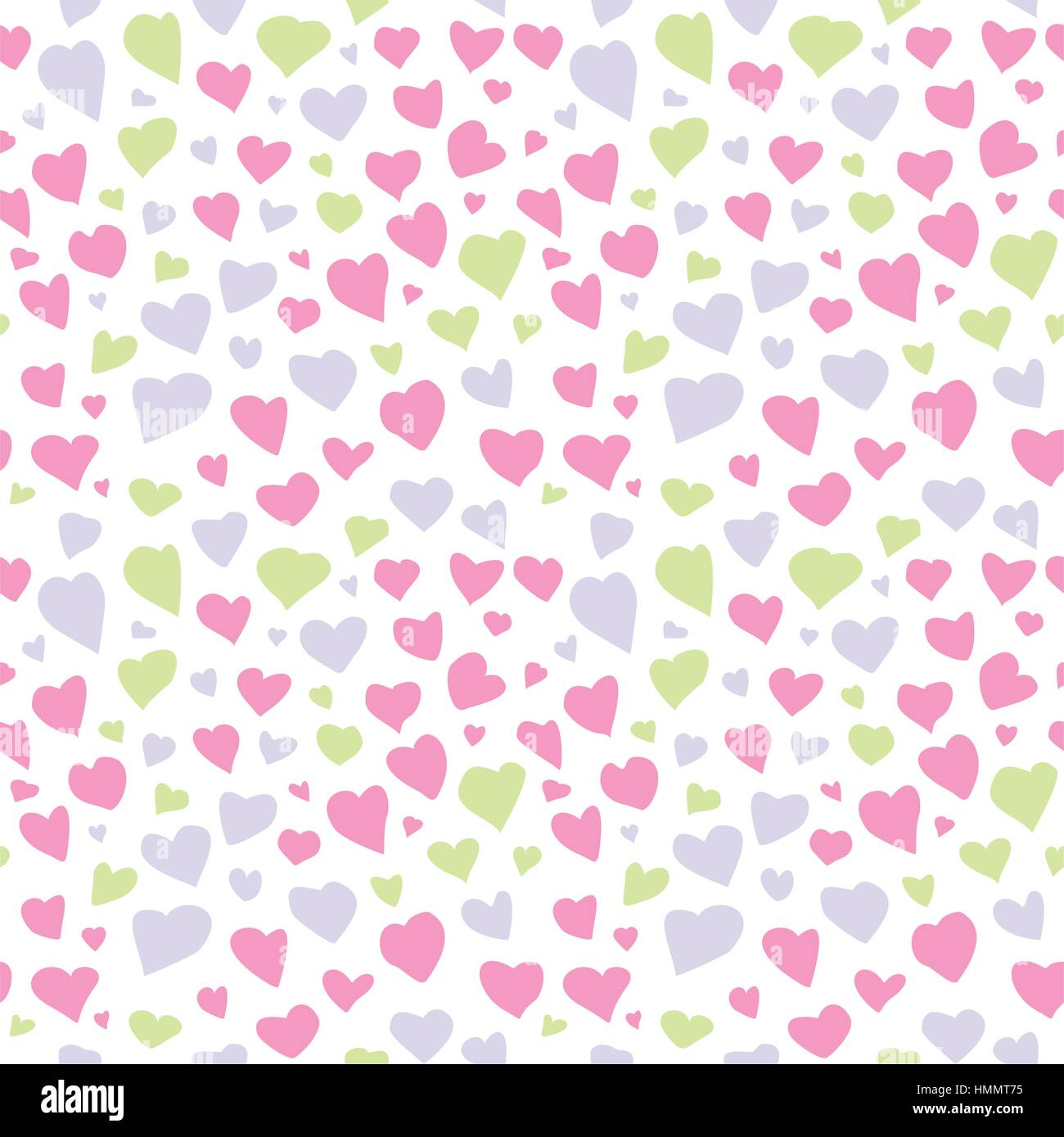 Abstract Hearts Seamless Pattern Texture Stock Vector