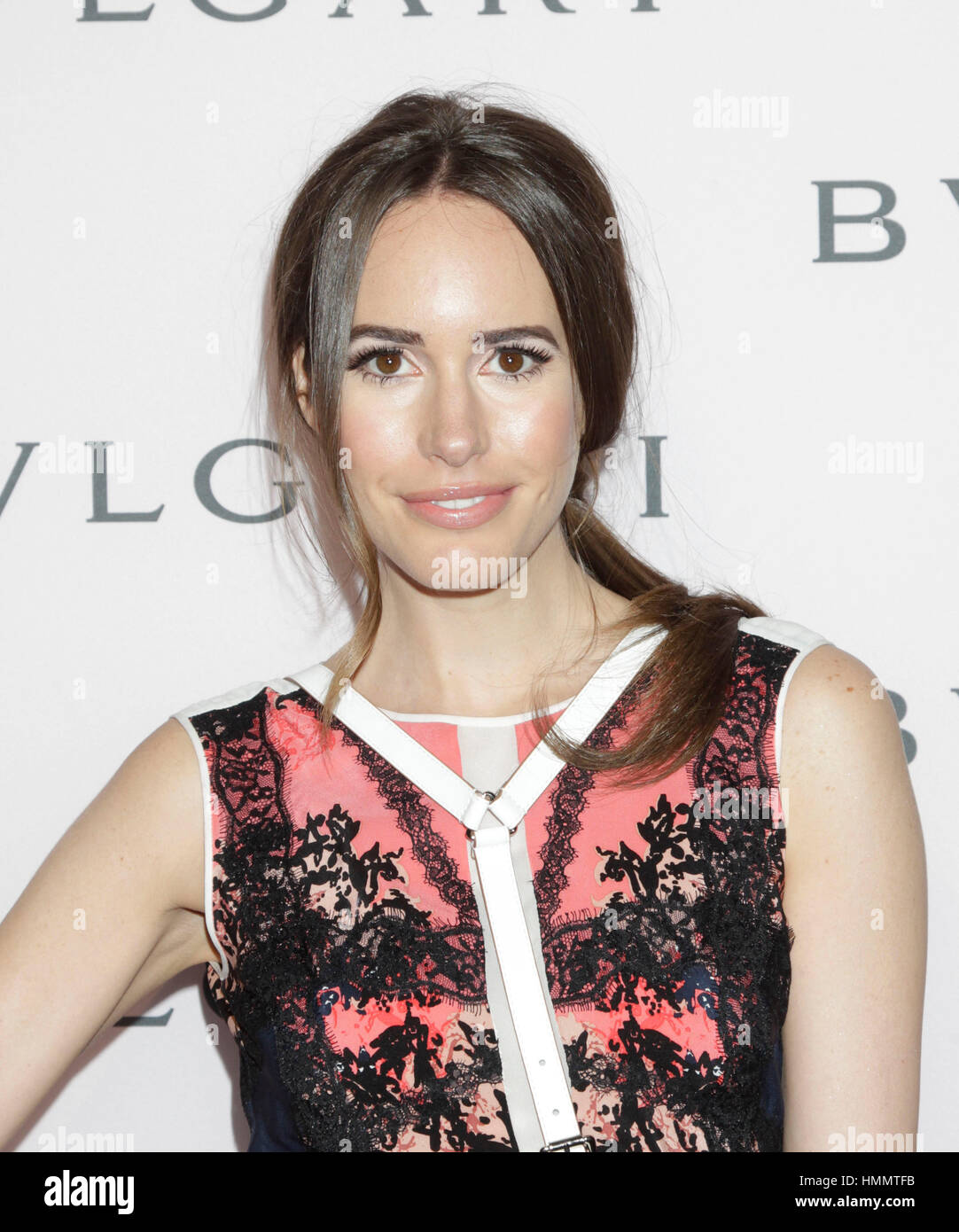 Louise Roe arrives at the Bulgari Dinner and Celebration of Elizabeth ...