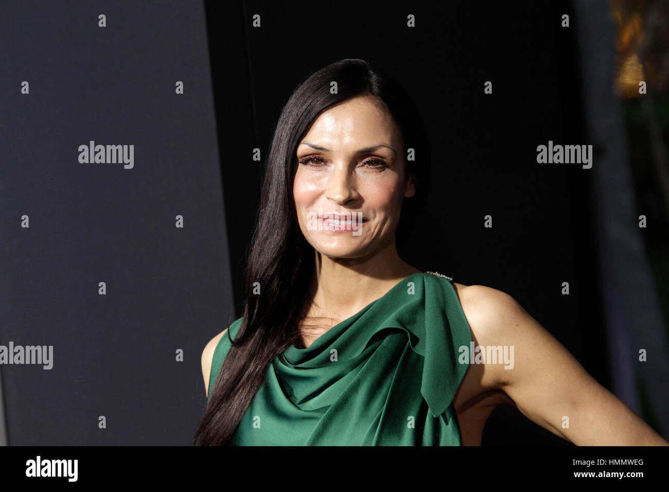 Famke Janssen arrives at the premiere of the film "Hansel & Gretel: Witch Hunters" on January 24, 2013, in Hollywood, California. Photo by Francis Specker Stock Photo