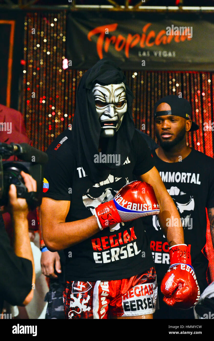 Las Vegas, USA. 03rd Feb, 2017. Las Vegas, Nevada February 3 2017 - Lion Fight 34 at the Tropicana Hotel and Casino - Regian “The Immortal” Eersel vs. D.C. Pratt – Lion Fight Super Middleweight Title - Photo Credit: Ken Howard Images Credit: Ken Howard/Alamy Live News Stock Photo