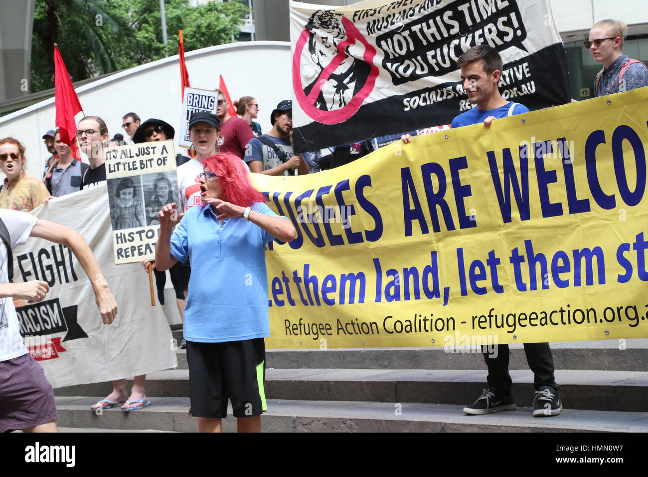 Sydney, Australia. 4 February 2017. Refugee activists gathered in Hyde