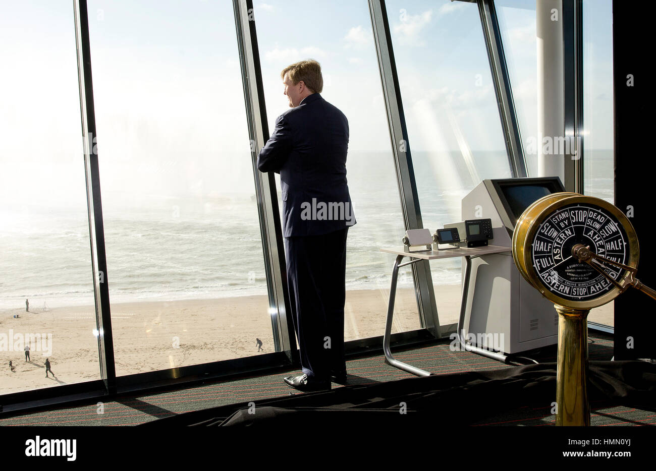 HM King Willem-Alexander of the Netherlands visits Vlissingen, on February  03, 2017, to heropens the Maritiem en Logistiek College De Ruyter, and  visits sleep- en bergingsbedrijf Multraship Towage & Salvage Photo :