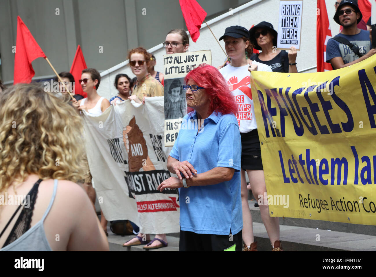 Sydney, Australia. 4 February 2017. Refugee activists gathered in Hyde