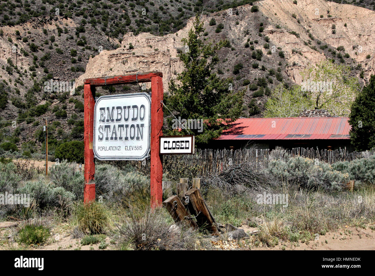 The town of Embudo on the low road to Taos, New Mexico is now a ghost