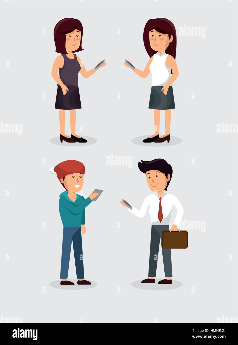 Group of people using smartphone vector illustration design Stock ...