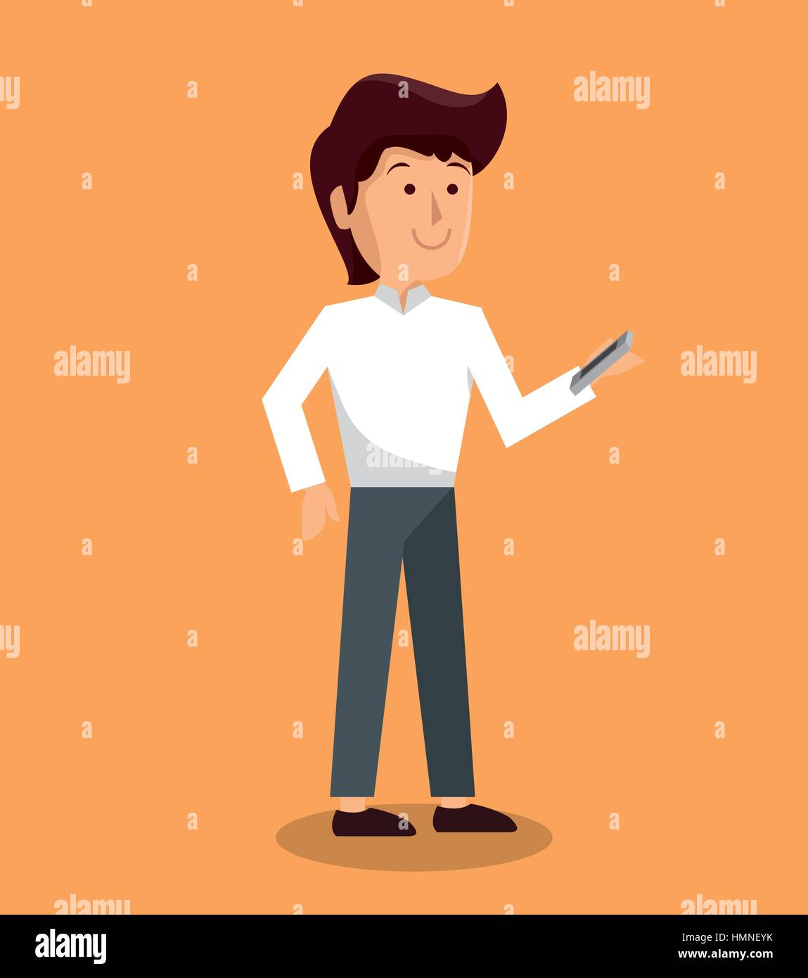 man using smartphone icon vector illustration design Stock Vector Image ...