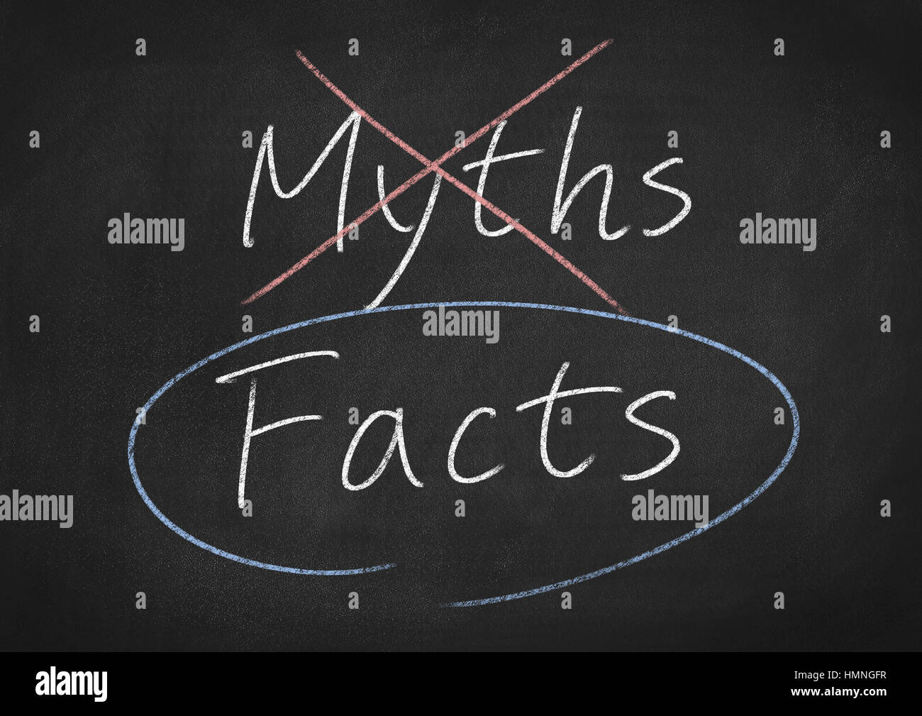 facts and myths Stock Photo - Alamy