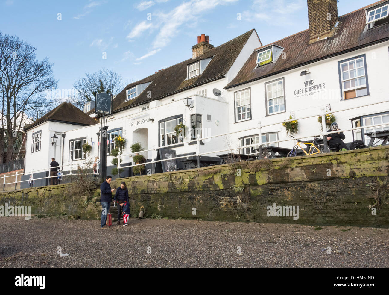 The Bull's Head public house on StrandontheGreen, Chiswick, London
