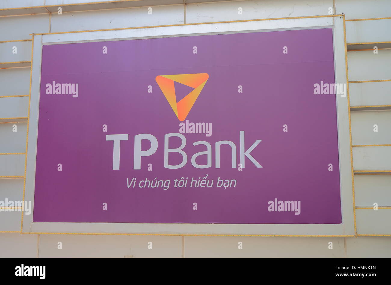 TP Bank. TP Tien Phong Bank is a Vietnamese bank founded in 2008 in cooperation with BIDV and Citibank. Stock Photo