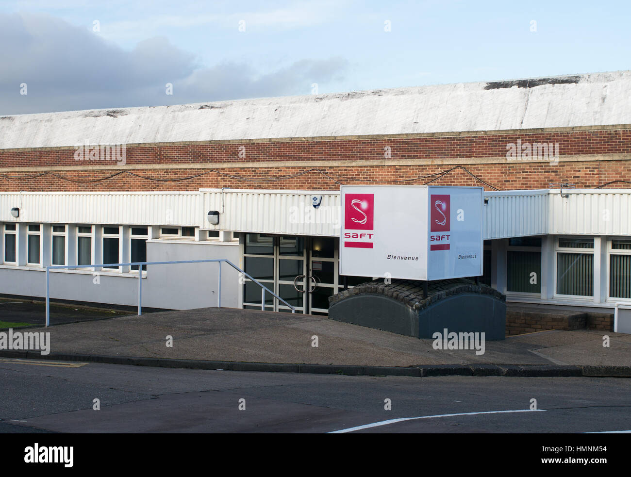 Saft battery factory, South Shields, north east England, UK Stock Photo