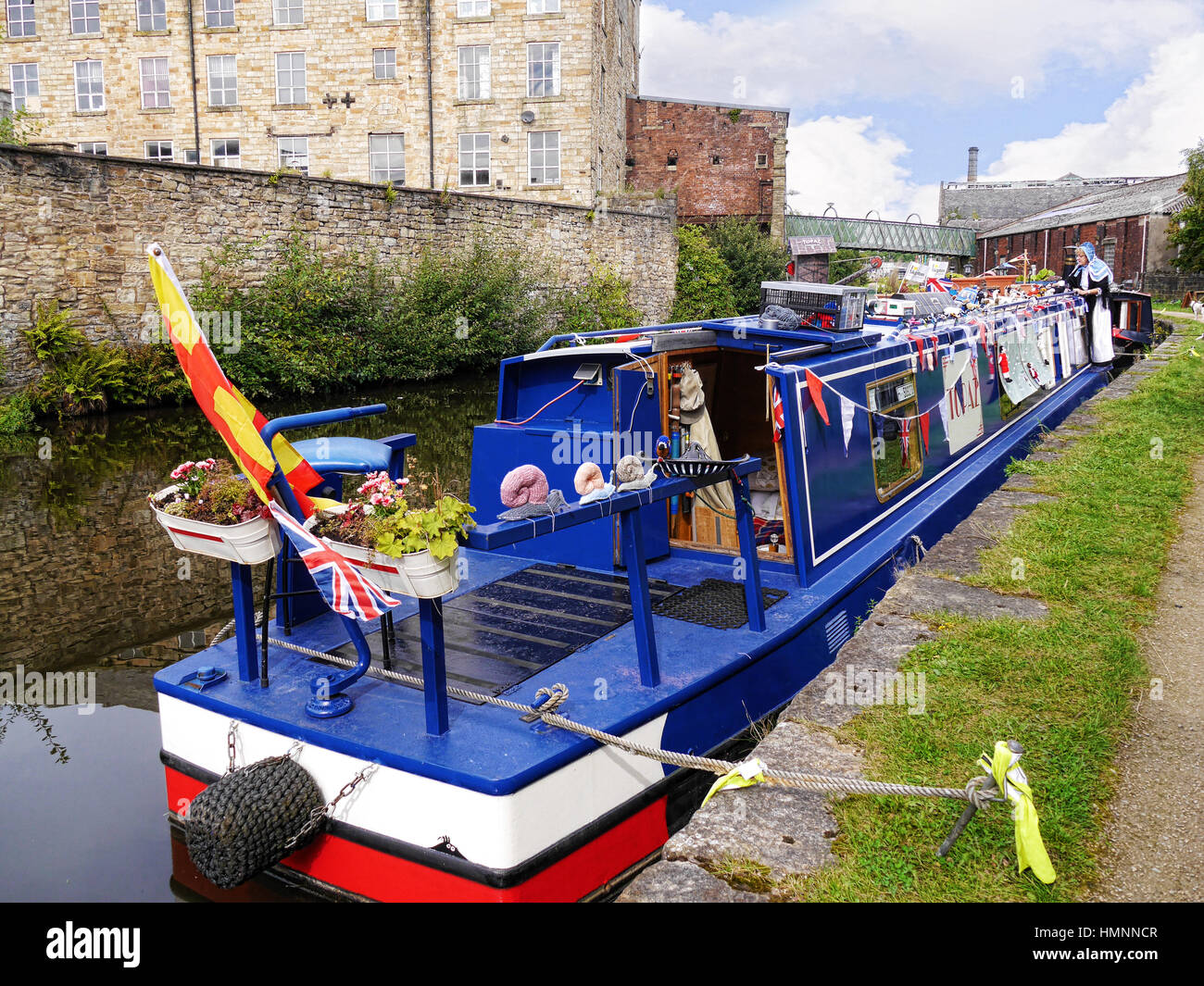 Canal Boats at the 200 year celebration of the Leeds Liverpool Canal at