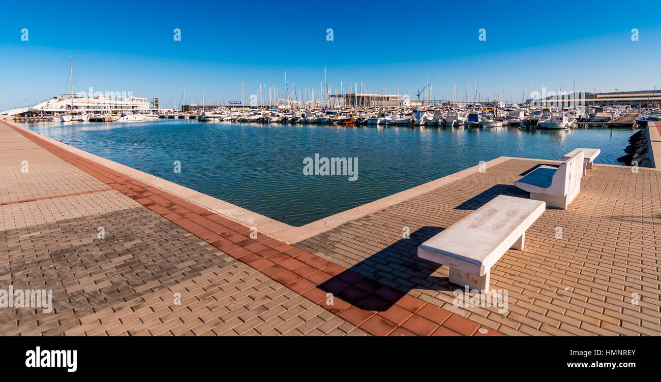 Denia is a city in the province of Alicante, Spain, on the Costa Blanca halfway between Alicante and Valencia, Stock Photo