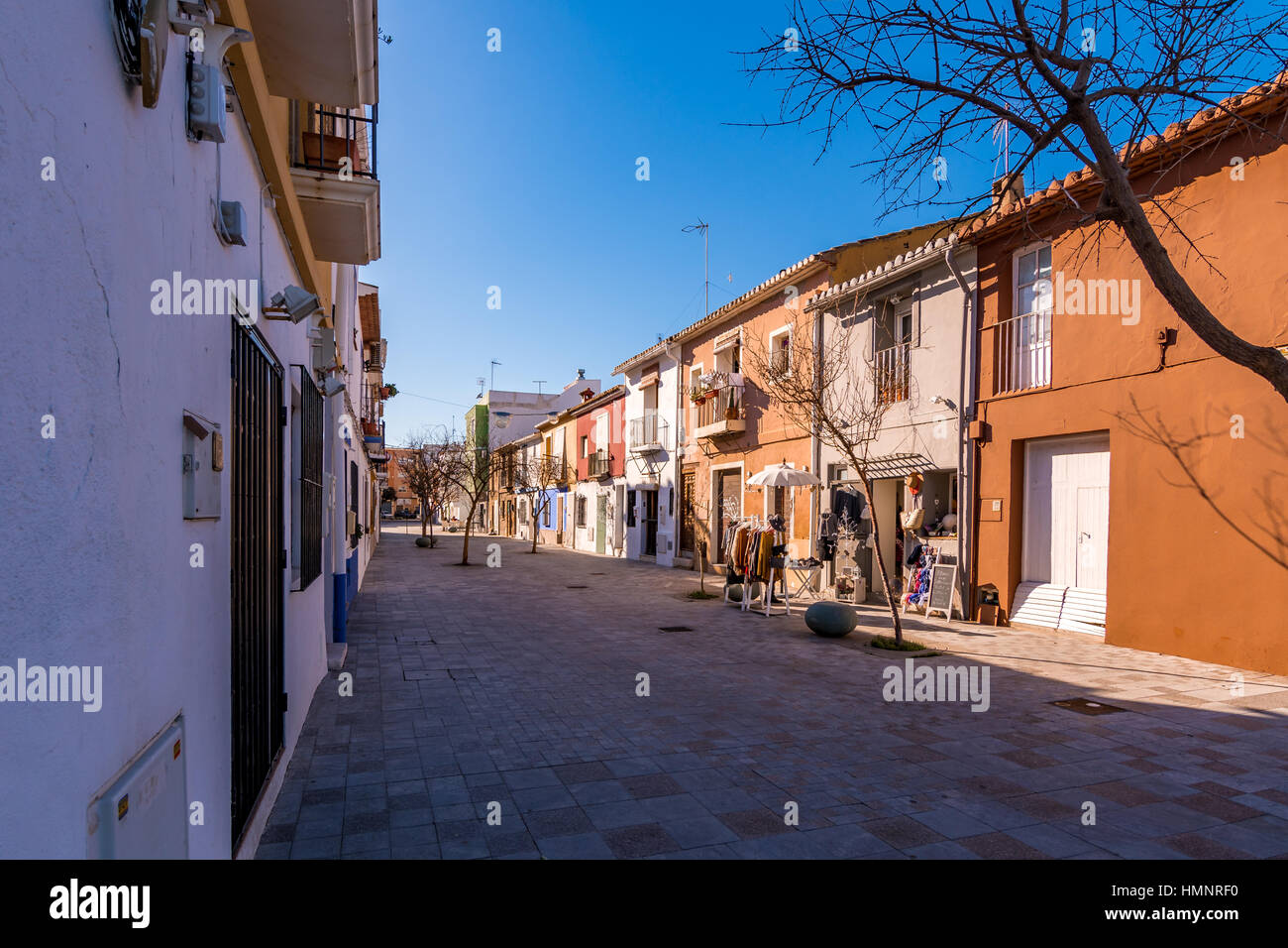 Denia is a city in the province of Alicante, Spain, on the Costa Blanca halfway between Alicante and Valencia, Stock Photo