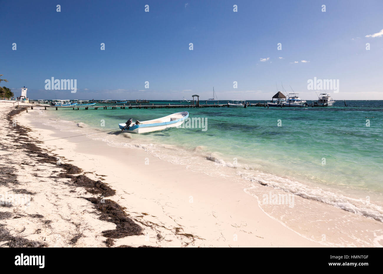 Puerto Morelos beach, Riviera Maya, Yucatan Peninsula, Quintana Roo, Mexico Stock Photo