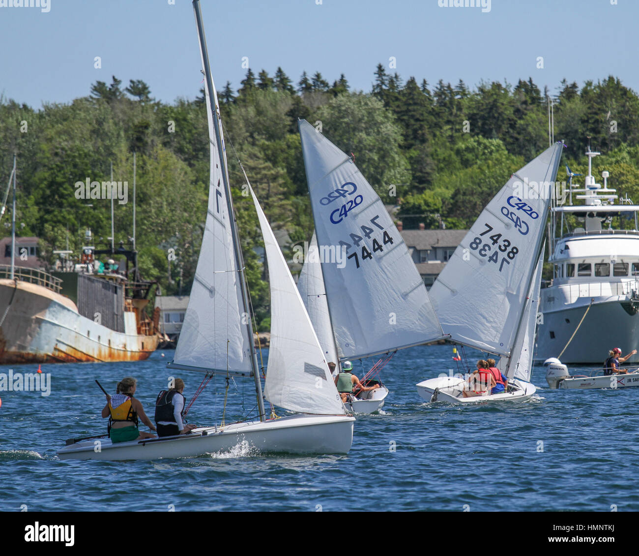 Junior Sailors of the Boothbay Harbor Yacht Club Stock Photo Alamy