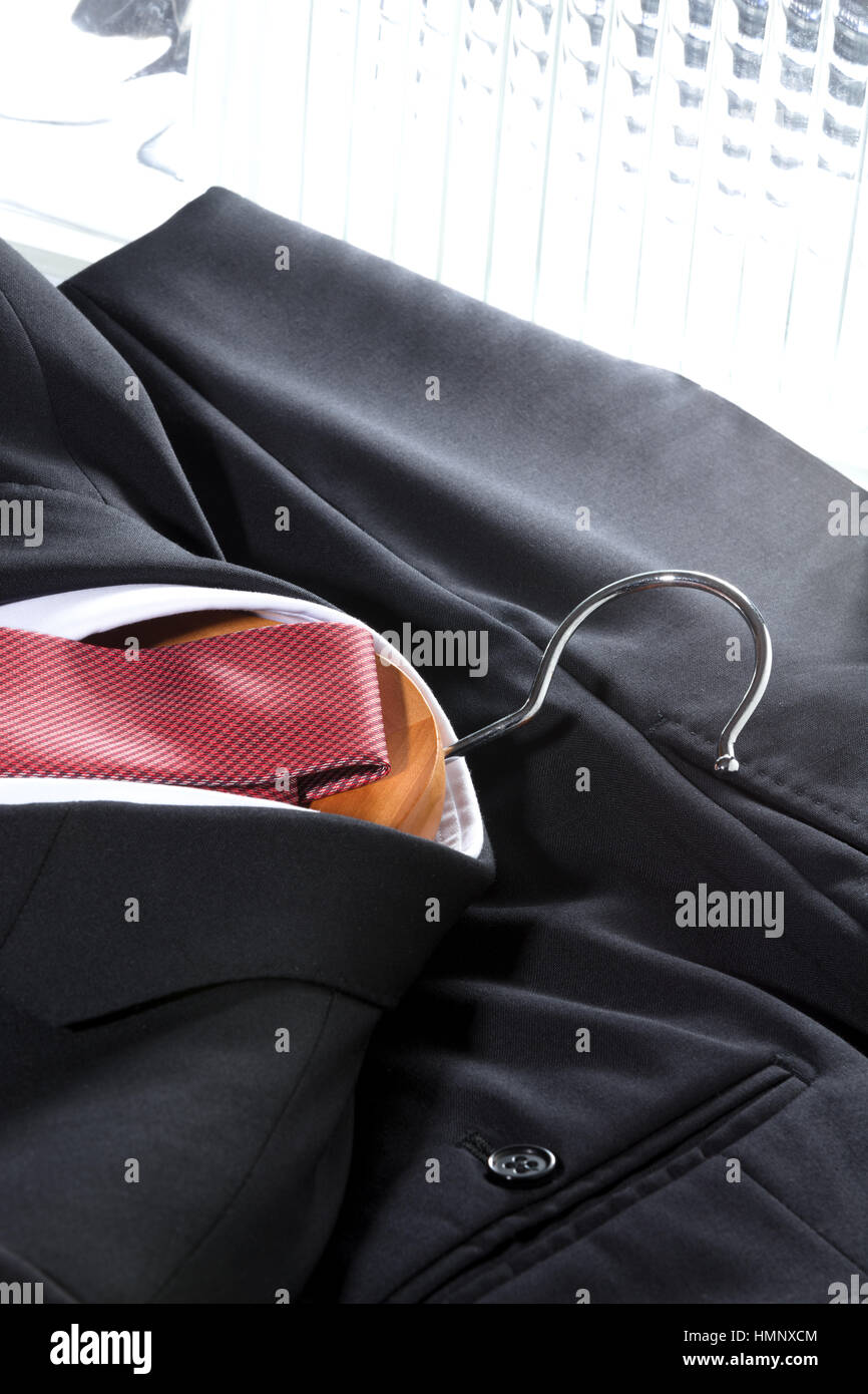 looking for the best suit in tailoring Stock Photo